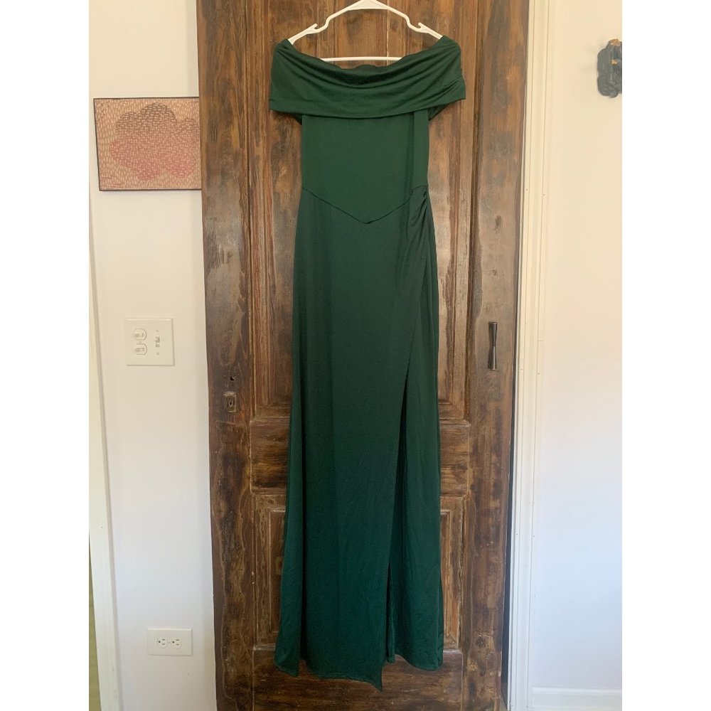Teal Sleeveless Evening Gown